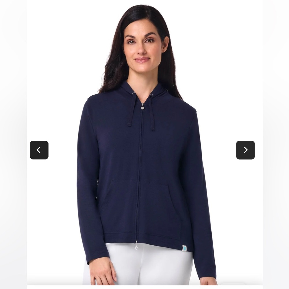 Navy Blue coolibar spf 50 seaside hoodie